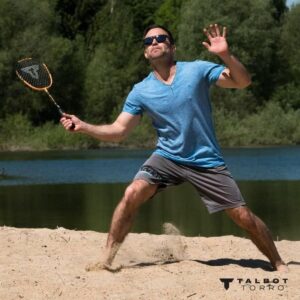 Badminton ketcher Schildkröt - sort/orange