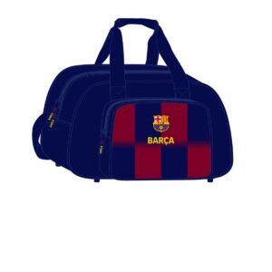 F.C. Barcelona sportstaske - blå/rødbrun, 40 × 24 × 23 cm
