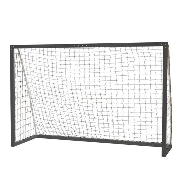 Fodboldmål PLUS Sort i Træ/Stål 300x200 - FRI FRAGT - Stærkt og stabilt - HURTIG LEVERING