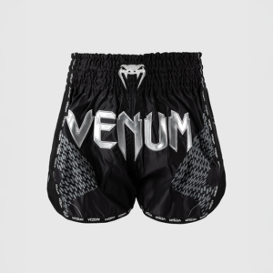 Nexus Muay Thai-Shorts Sort Sølv