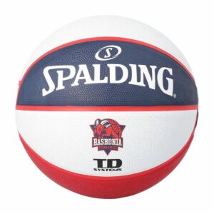 Spalding Baskonia Vitoria basketball - Rød/hvid, str. 7