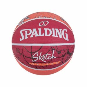 Spalding Sketch Dribble basketball - rød, naturgummi, str. 7