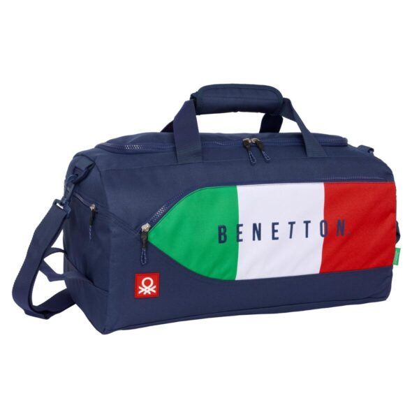 Sportstaske Benetton Flag - marineblå, 50 × 25 × 25 cm
