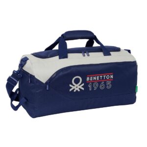 Sportstaske Benetton Varsity - grå/marineblå 50 × 25 × 25 cm