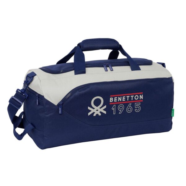 Sportstaske Benetton Varsity - grå/marineblå 50 × 25 × 25 cm