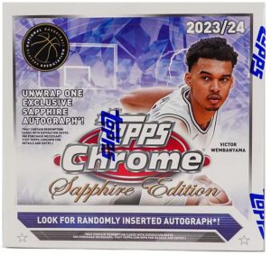 Topps Chrome Basketball 2023-24 - Sapphire Edition Booster Display - 1 Box med 8 Pakker