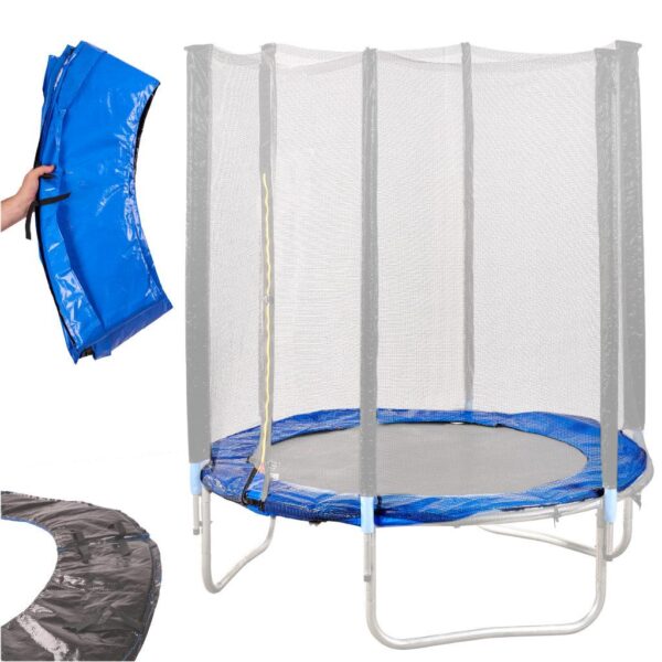 Trampolin kantpude 183 cm – blå PVC med 1,5 cm skum