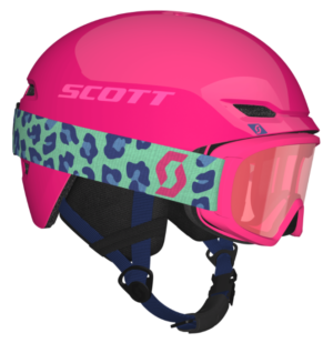 SCOTT Keeper 2 Witty skihjelm + skibriller combo til børn - Neon Pink - Medium