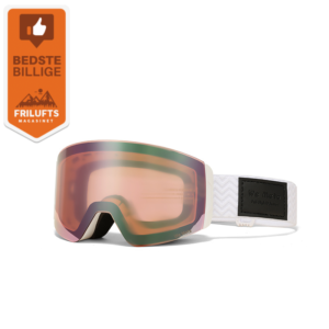 We Meta Skibriller - Hvid m/ orange linse