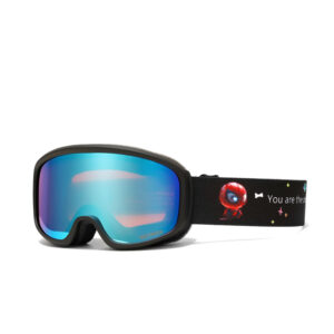 We Meta skibriller til drenge - Sort m/ blå linse