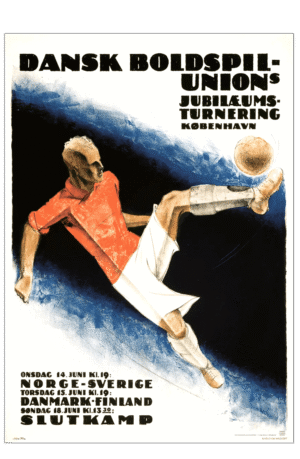 DBU 1939. Fodbold plakat A3 (29,7x42 cm)