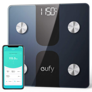Eufy Smart Scale C1 Badevægt - Bluetooth, Max 180kg - Sort/Hvid