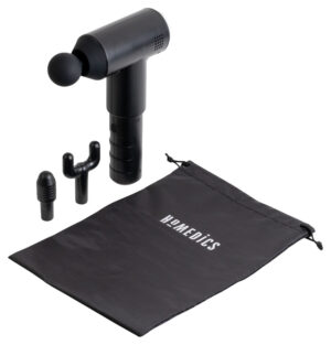HoMedics Physio Massagepistol - 3 Hastigheder, 3 Massagehoveder - Sort