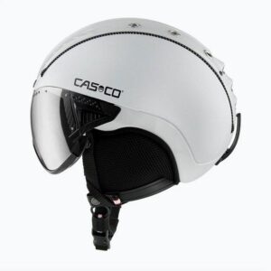 Skihjelm CASCO SP-2 Carbonic Visor – Hvid (S 52–54 cm)