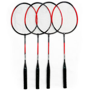 SportMe Badmintonsæt med 2x fjerbolde - 4 stk.